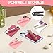 Phone Case Lip Gloss Holder,Silicone Lipgloss Holder with Card Holder,Self-Adhesive Lip Holder Suitable for iPhone and Android(Rose Pink)