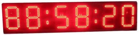 10" High Character LED Wall Clock LED Digital Timer Countdown and Up by IR Remote Control Red Color