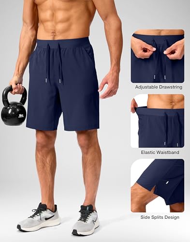 Image of Soothfeel Men's Running Shorts with Zipper Pockets 9 inch / 7 inch / 5 inch Quick Dry Eight Basketball Gym Workout Athletic Shorts