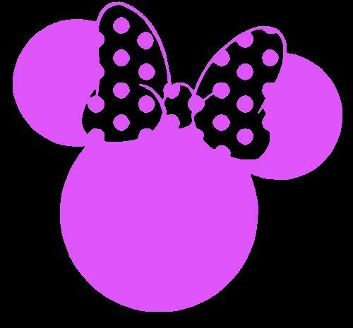 Kojozone Die Cut Vinyl Decal Sticker Compatible with Minnie Silhouette Head Car Truck Bumper Window Laptop (Soft Pink, 5