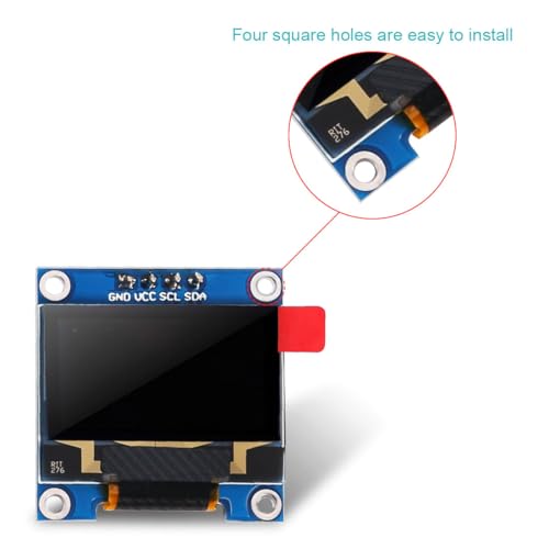 Image of 4 Pcs 0.96 Inch OLED Display Module 128x64 Pixel SSD1306 I2C IIC Screen Compatible with Arduino Raspberry Pi Blue and Yellow