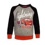 Polyester Disney Cars Jungen Sweatshirt Lightning McQueen Gr. 116 cm, grau