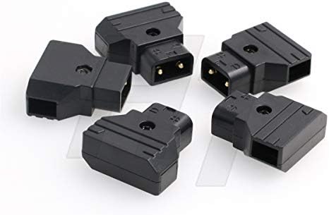 HangTon PowerTap D-tap P-tap Male Female Connector Power Plug for Photography Cable Assembly V-Lock Gold Mount Battery (5pcs, Male)