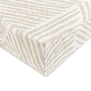 Babyletto 100% Quilted Organic Cotton Changing Pad Cover, GOTS-Certified, Fitted 360?, Ultra-Soft and Breathable Muslin - Oat Stripe