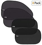 KMMIN Car Window Shade, Auto Sunshade for Blocking UV Ray and Protecting Kids Pets with Easy Installation and Good Cooling Match 18 X 15 inches (25 X 15 & 20 X 12 inches (4 Pack))