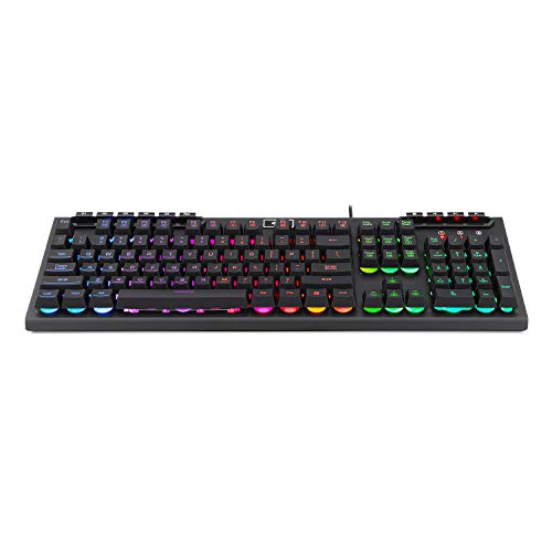 Redragon K511 Pro Rgb Gaming Keyboard Wired Led Backlit Programmable Macro Keyboard 104 Keys Quiet Silent Membrane Keyboard For Windows Pc Gamer Computer #TOP2