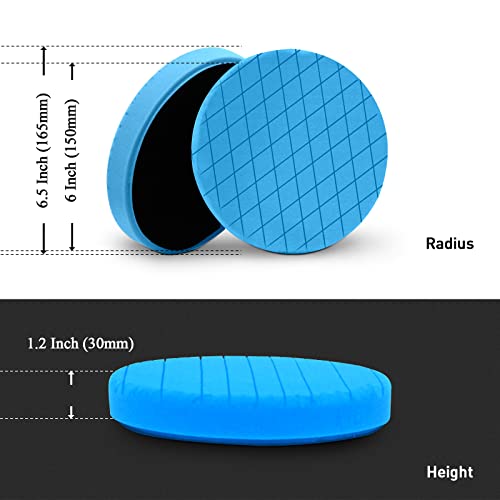 Autolock 6" Buffing Polishing Pads, 6Pcs 6.5Inch 165Mm Face For 6 Inch Backing Plate Compound Buffing Sponge And Woolen Pads Cutting Polishing Pad Kit For Car Buffer Polisher, Polishing And Waxing #TOP1