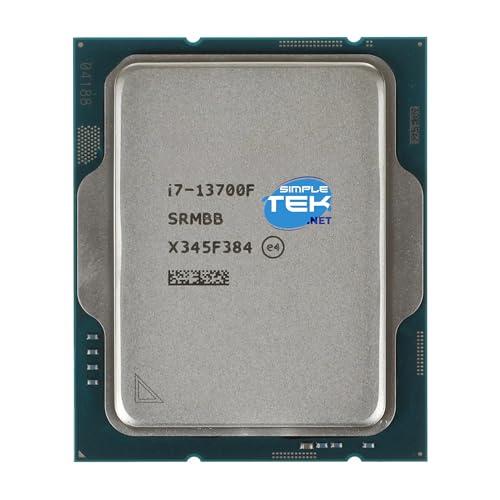 SIMPLETEK - Procesador de sobremesa Core i7‑13700F LGA 1700, 16 núcleos (8P + 8E) / 24 hilos, base 2,1 GHz – Turbo hasta 5,2 GHz