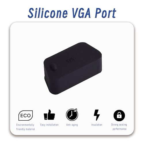 Image of 5 PCS VGA /DB9 Port Anti-dust Plugs, Silicone Covers Caps Stoppers, Port Protector for RS232, HDB15, DB9, 0.59 x 0.28 (LxW)