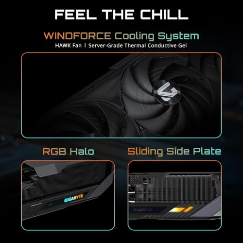 Image of GIGABYTE Geforce RTX 5080 Gaming OC 16G Graphics Card, WINDFORCE Cooling System, 16GB 256-Bit GDDR7, pci e x16 GV-N5080GAMING OC-16GD Video Card