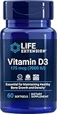 Life Extension Vitamin D3 175 mcg (7000 IU) – Supports Bone & Immune Health – Non-GMO, Gluten-Free, Once Daily – 60 Softgels