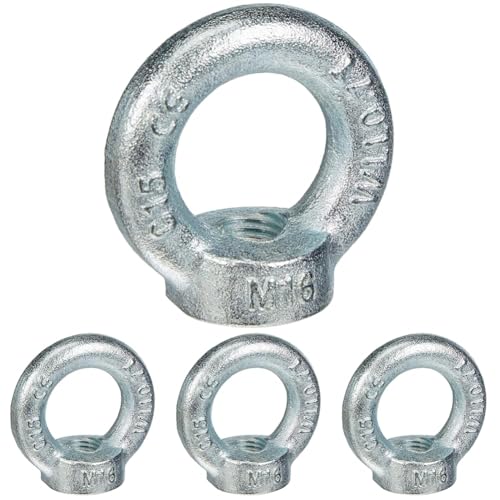 Chapuis, Anneau de levage femelle, Acier C15, M16, Charge de travail indicative 700 kg, Anneau Femelle utilisé pour le levage, Charge de travail importante, Utilisation professionnelle (Lot de 4)