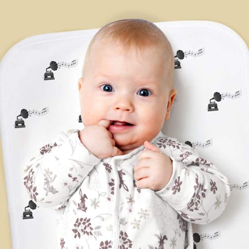 Azeeda 'Gramophone Record Player' Baby Burp/Wash Cloth (BC00034832)2
