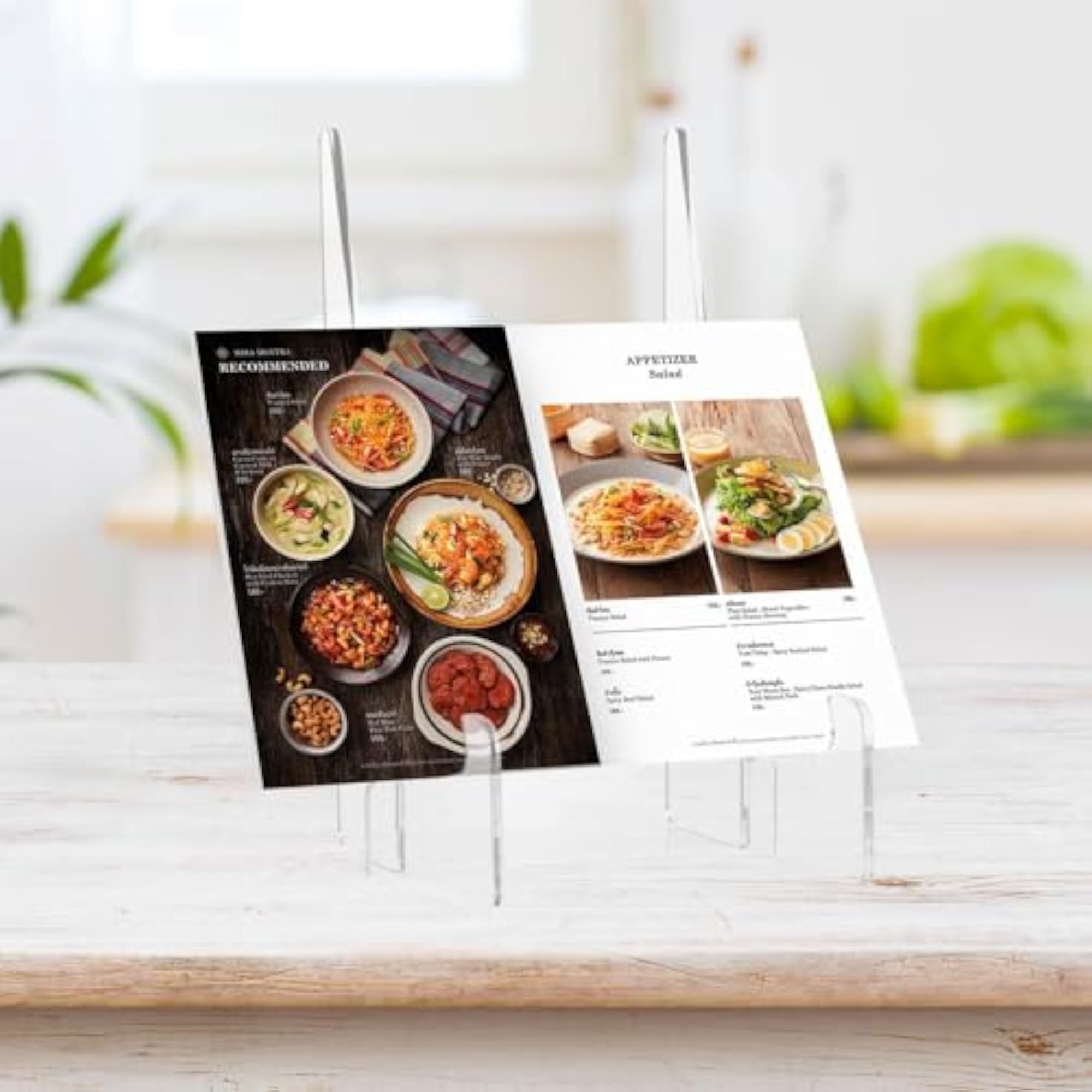 Acrylic Cookbook Holder Stand Clear for Tabletop