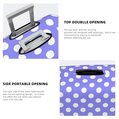Luggage Cover Protector - Light purple polka dot print (B) Suitcase Covers for Luggage Fit 18-21 Inch Suitcase4