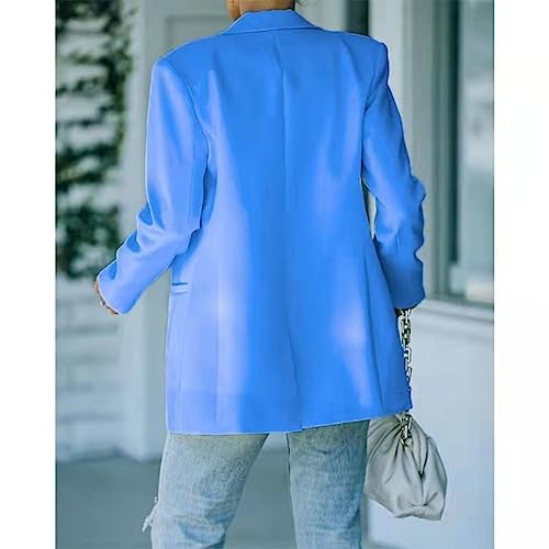 Women's Casual Slim Blazer Jackets Long Sleeve Lapel Button Work Office Open Front Professional Top Suit Jacket3