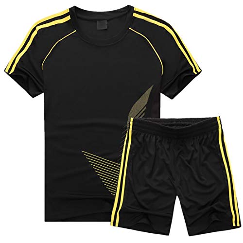 NOROZE Set Pigiama Bambino Calcio - Maglietta E Pantaloncini Cotone Con Strisce Marina Militare (Taglia 9-10 Anni)
