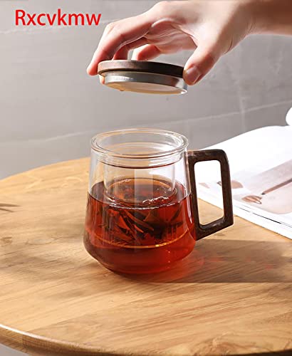 Rxcvkmw Glass Tea Cup,Infusion Mugs，Traditional Japanese Style Tea Cup，Yerba Mate Set， Water Glass With Glass Brewer And Handle For Making Tea At Home And Office (L) #TOP5