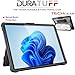 TECHGEAR DuraTUFF Case for Microsoft Surface Pro 4 5 6 7 7+ [Signature Keyboard Compatible] Tough Rugged HEAVY DUTY Armour Shockproof Case with Hand Strap, Shoulder Strap, Stand Cover & Pen Holder
