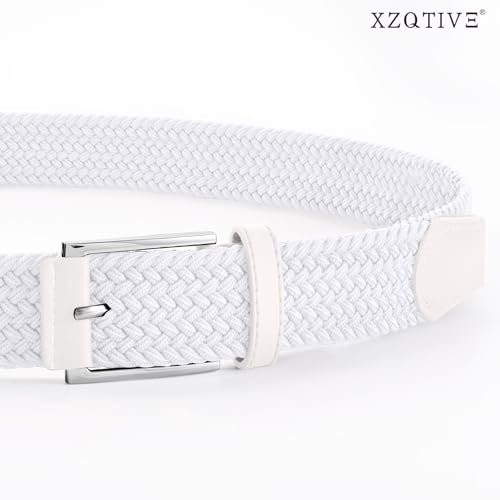 Image of XZQTIVE Braided Stretch Belt Mens Gift Elastic Woven Belt for Golf Casual Pants Shirts Jeans
