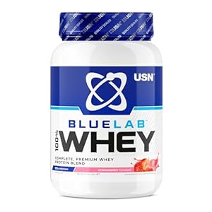 USN Blue Lab Whey Protein Powder: Strawberry – Whey Protein 908g – Post-Workout – Whey Isolate – Muscle Building Powder Supplement With Added BCAAs