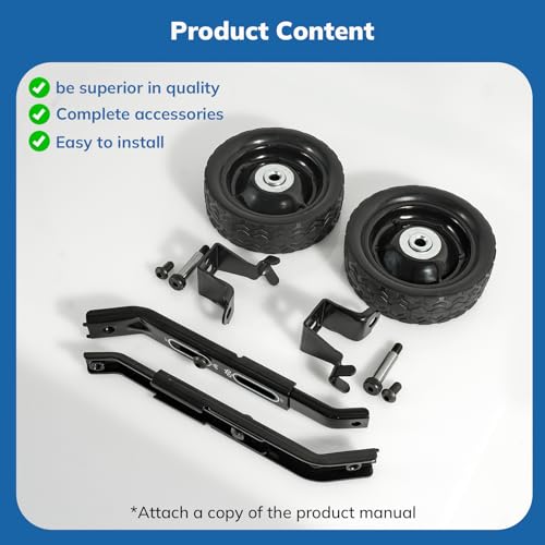 MOSHAY Roll Over Image to Zoom in Bicycle Training Wheels Fits 16 18 20 22 24 inch Kids Variable Bike (black)