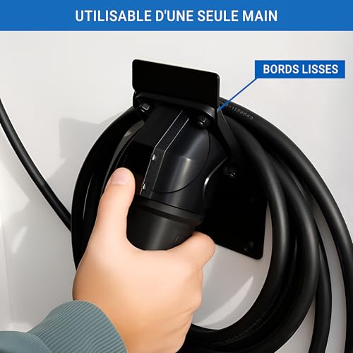 Support Cable Type 2 Mural Evite Cable au Sol Voiture Electrique - 6
