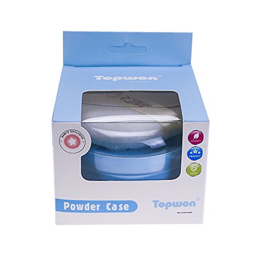 Topwon 3.5'' Baby After-Bath Powder Puff Kit Container Dispensor Case With Sifter | Bpa Free (1 Packed) #TOP6