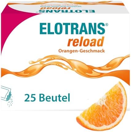 ELOTRANS reload Elektrolyte Pulver Orange, Amazon Exclusive, 1x 25 Beutel | Rehydration nach Sport, Hitze oder durchtanzten Nächten, Mit Magnesium, B-Vitaminen & Cholin, Isotonisch