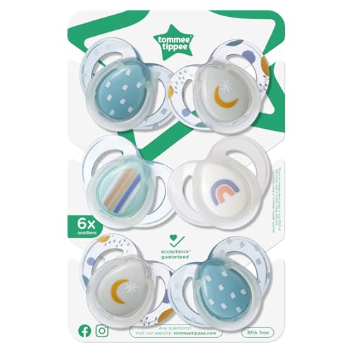Tommee Tippee Nighttime Dummies, 6-18 months, 6 pack of glow in the dark Dummiess with symmetrical silicone baglet - 7