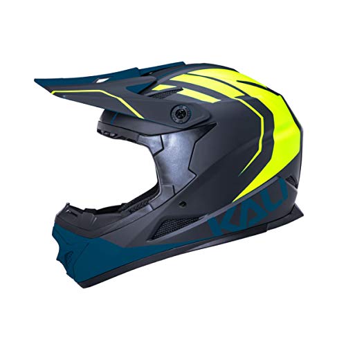 Kali Zoka Eon Matte Black Fluo Yellow Teal Full Face Bicycle BXM MTB