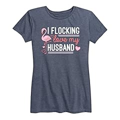 I Flocking Love My Husband - Heather Blue