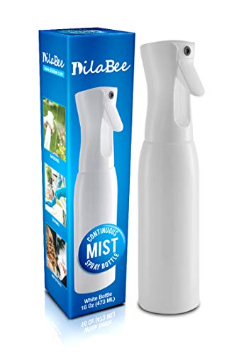 Continuous Mist Empty White Spray Bottle For Hair - Salon Quality Mold-Resistant 360