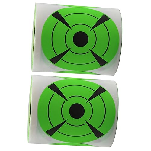 Milisten Self Adhesive Stickers 125pcs 3 Inch Circle Fluorescent Portable Shooting Targets Labels for Archery Training Creative Safety Abs Paper Material - Milisten