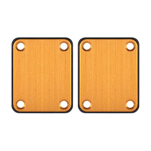 RuleaxAsi Guitarra Placas de Pescoço Liga de Alumínio Neckplate com Parafusos e Plástico de Volta Pl