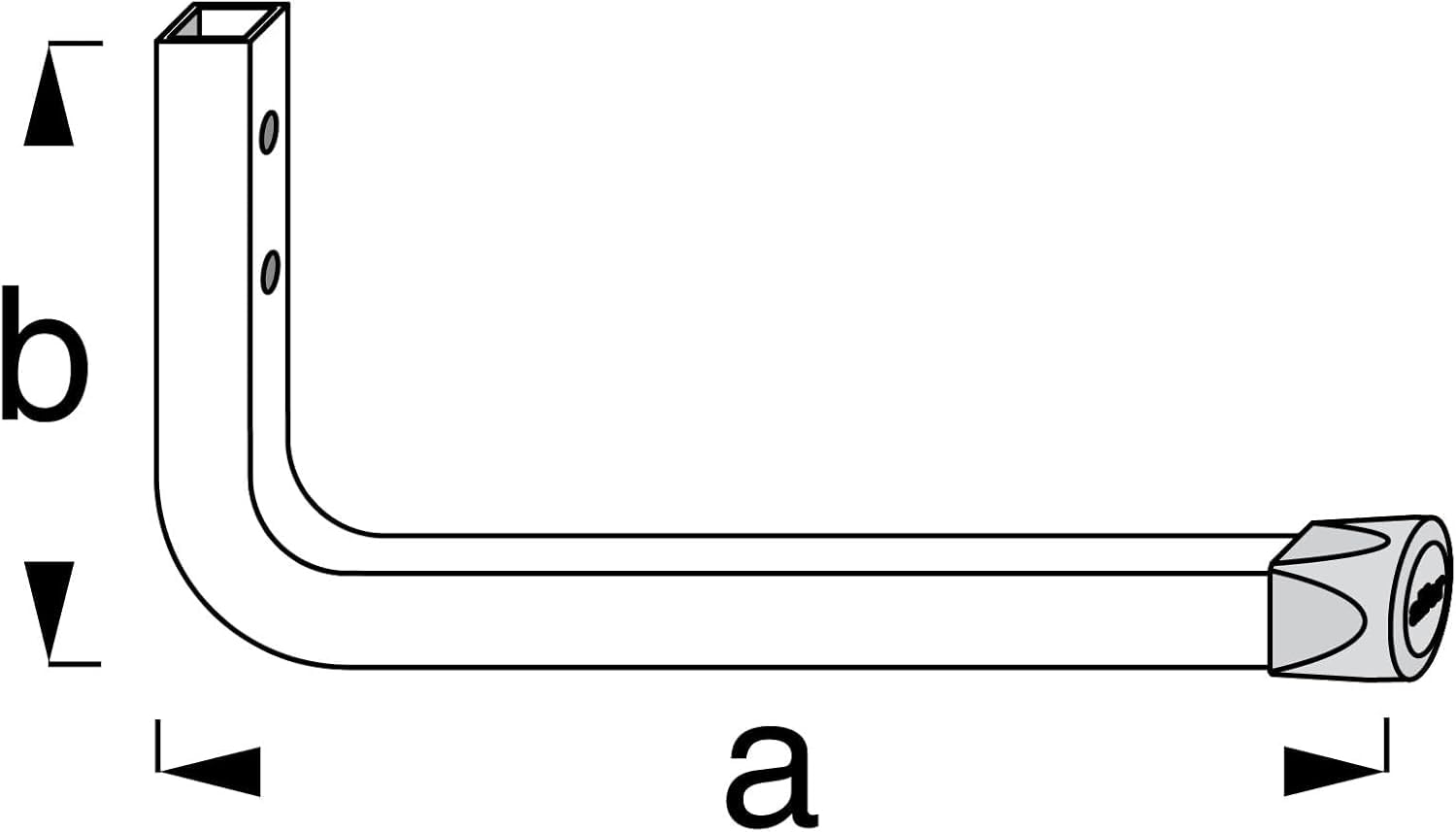 Gedotec Wandhalterung Wandhaken zum Schrauben Stahl verzinkt | LINE | 10 Stk Gerätehaken Länge: 350 x 165 mm inkl. Befestigungsmaterial | Allzweckhaken aus Metall | Wandhalterung Garage | Gerätehaken