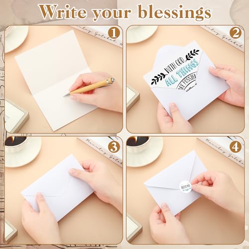Sayglossy 120 Set Inspirational Christian Greeting Cards Bulk with Envelopes Scripture, Inspirational Bible Verse of Christian Greeting Card for Christmas Thanksgiving Birthday Gift, 4 x 6\'\'(Simple)
