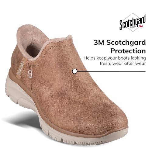 Skechers Women's Easy Going-Modern Hour-Hands Free Slip-Ins Ankle Boot, Tan, 9.5