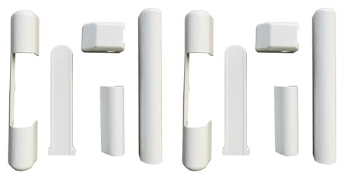 Lot de 10 couvercles de charnières compatibles avec matériel ROTO NT pour fenêtres et portes fenêtres en PVC - Blanc