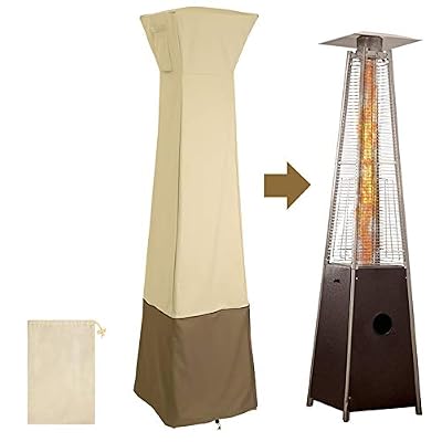 Pyramid Torch Patio Outdoor Heater Covers Waterproof with Zipper & Air Vents, Stand up Heavy Duty 4000 PU Pressure Waterproof Oxford Fabric Heater Covers