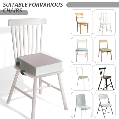 Image of Booster Seat for Table - PU Waterproof Strong Support Toddler Booster Seat for Dining Table, Portable Booster Chair with Adjustable Elasticity Straps for Toddlers Eating Travel Home