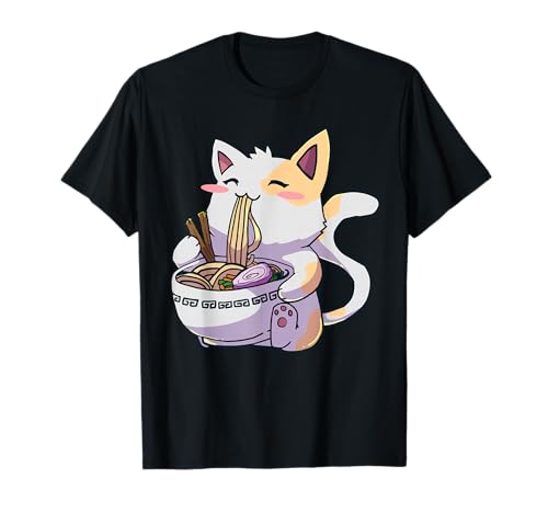 Ramen Cat Kawaii Anime Japanese Kawaii Neko T-Shirt