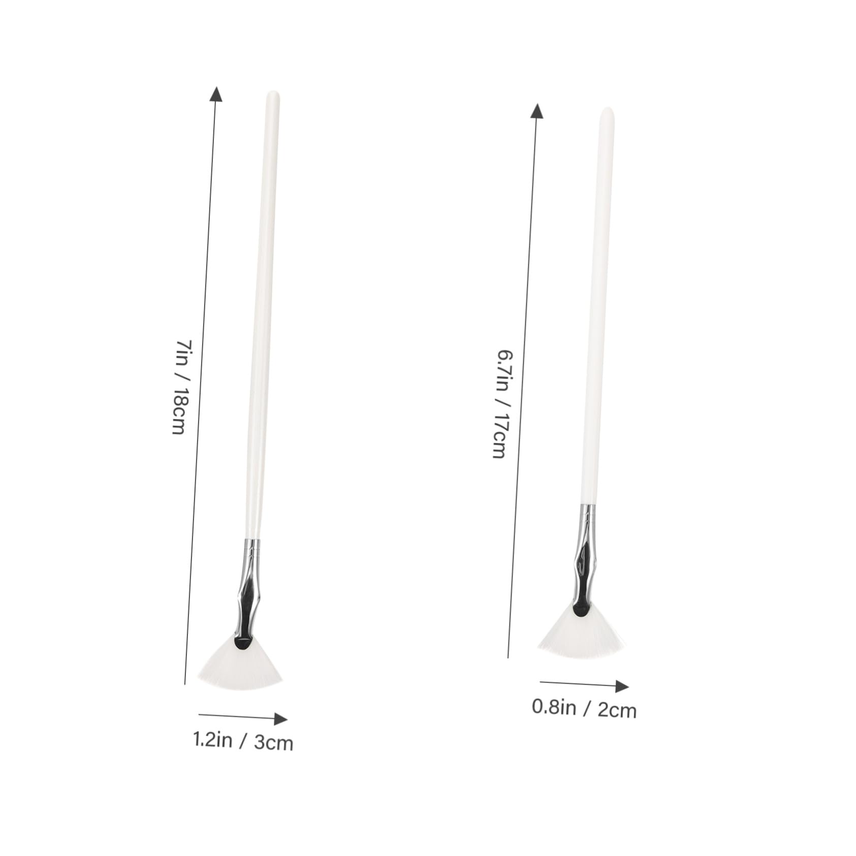 minkissy Plastic Fiber Fan Eyelash Brush Curved for Lash Line Essential Makeup Tool for Beginners Professionals