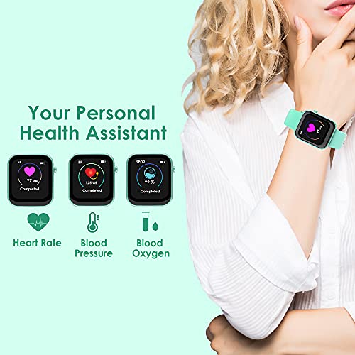 Image of Probus P15 Full Touch Smart Watch 1.69 inch Industry Leading Display With 7 Days Battery Life, IP67 Water Resistant ,Blood Oxygen and Heart Rate Monitor, Sleep & Step Tracker, Smart Notification And Multiple Watch Faces(Green)