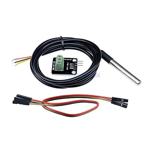 ICQUANZX Bloque de construcción electrónico Impermeable del Kit del módulo del Sensor de Temperatura DS18B20 para Arduino
