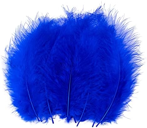 200pcs 4-6 Inches Fluffy Turkey Marabou Feathers for Crafts Dreamcatcher Fringe Trim Colored Feathers Accessories Pack