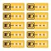 10 Pack Yellow Battery Key Sticker Label Replacement for 18V 14.4V Lithium Battery DCB200 DCB140, 34x12mm Paper Capacity Indicator Sticker