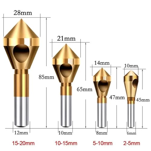 Foret à fraiser de 5-10mm pour ébavurage et chanfreinage du bois et métal - 7