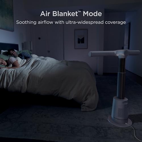 Shark TurboBlade Fan—Ultra-customizable bladeless tower fan, pivots, twists, oscillates 180°, circulates and propels air, 10 noise levels + 10 speeds, easy to clean, dove, TF202SWH by Shark - Image 6