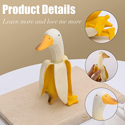 Banana Duck Decor - Creative Resin Sculpture,Novelty Art Statue For Garden Yard Outdoor Housewarming Garden Gifts Funny Birthday Gift To Friends 6 In * 3 In (Yellow) #TOP2